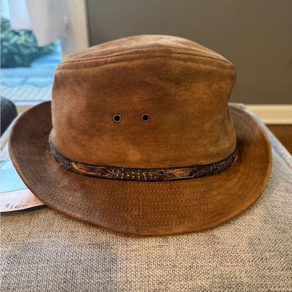 Wolverine Tan Suede Leather Hat-L - Picture 4 of 7